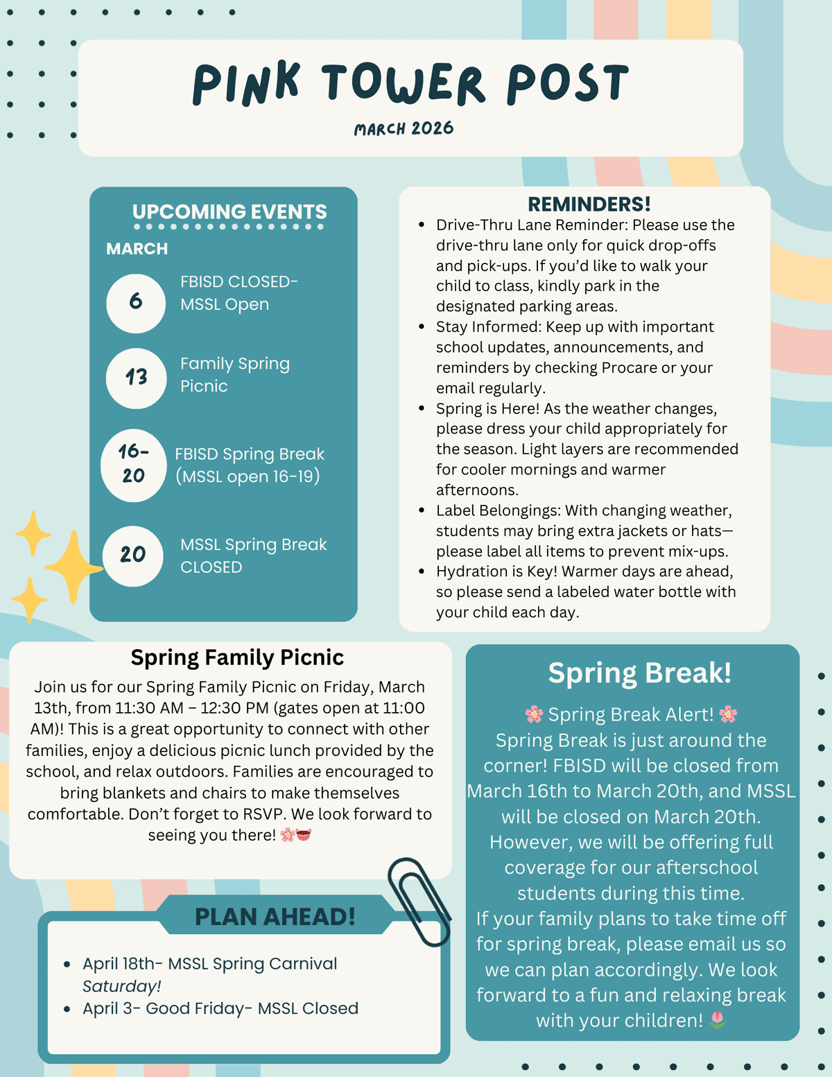 Montessori School of Sugar Land February 2026 Newsletter