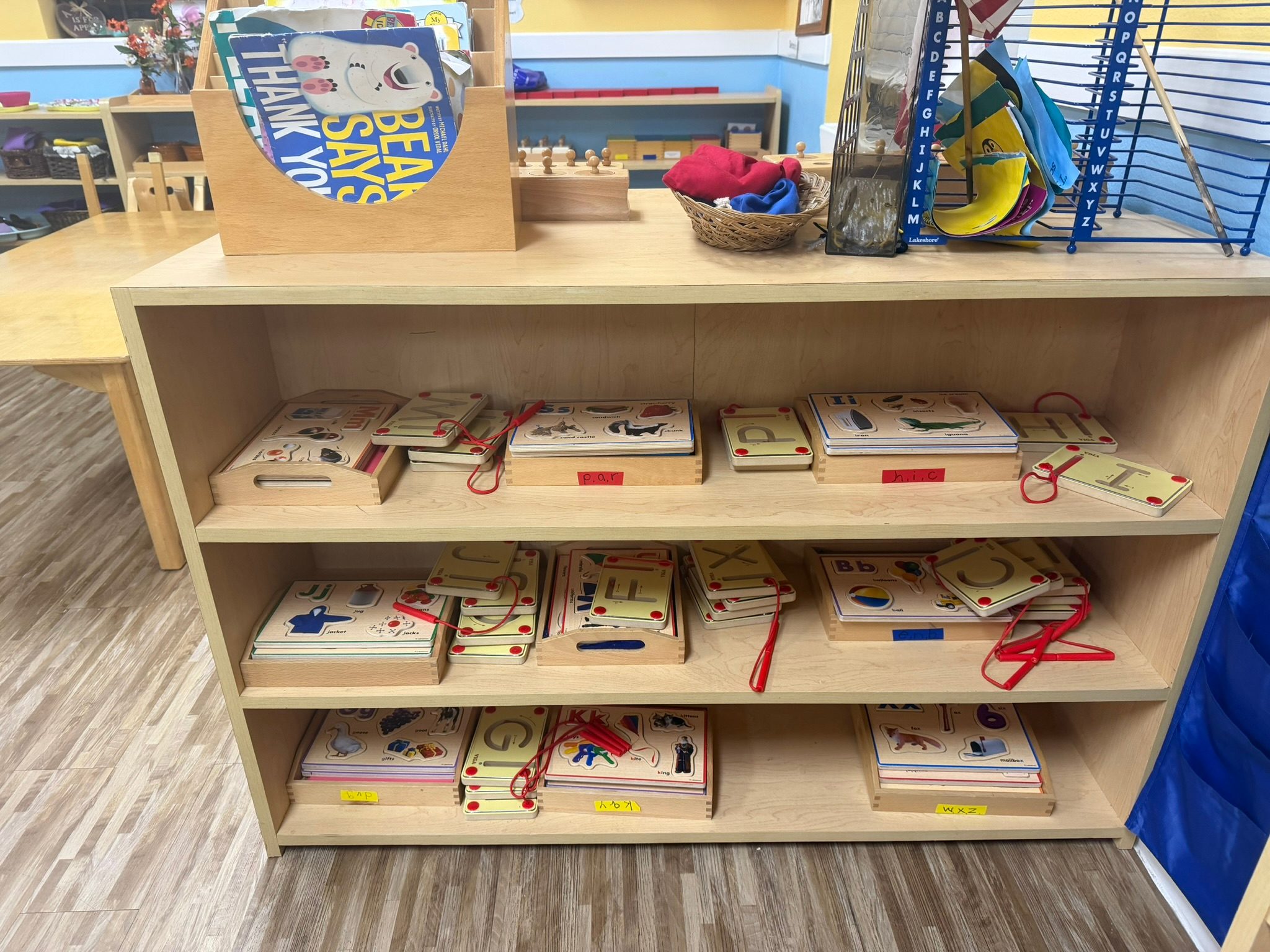 Child learning with Montessori materials at MSSL